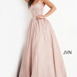 JVN By Jovani Jovani JVN 03038 Sheer Lace Bodice Shimmer Iridescent Prom Dress Ball Gown Ballgown Dresses 12 JVN By Jovani Jovani JVN 03038 Sheer Lace Bodice Shimmer Iridescent Prom Dress Ball Gown Ballgown Dresses