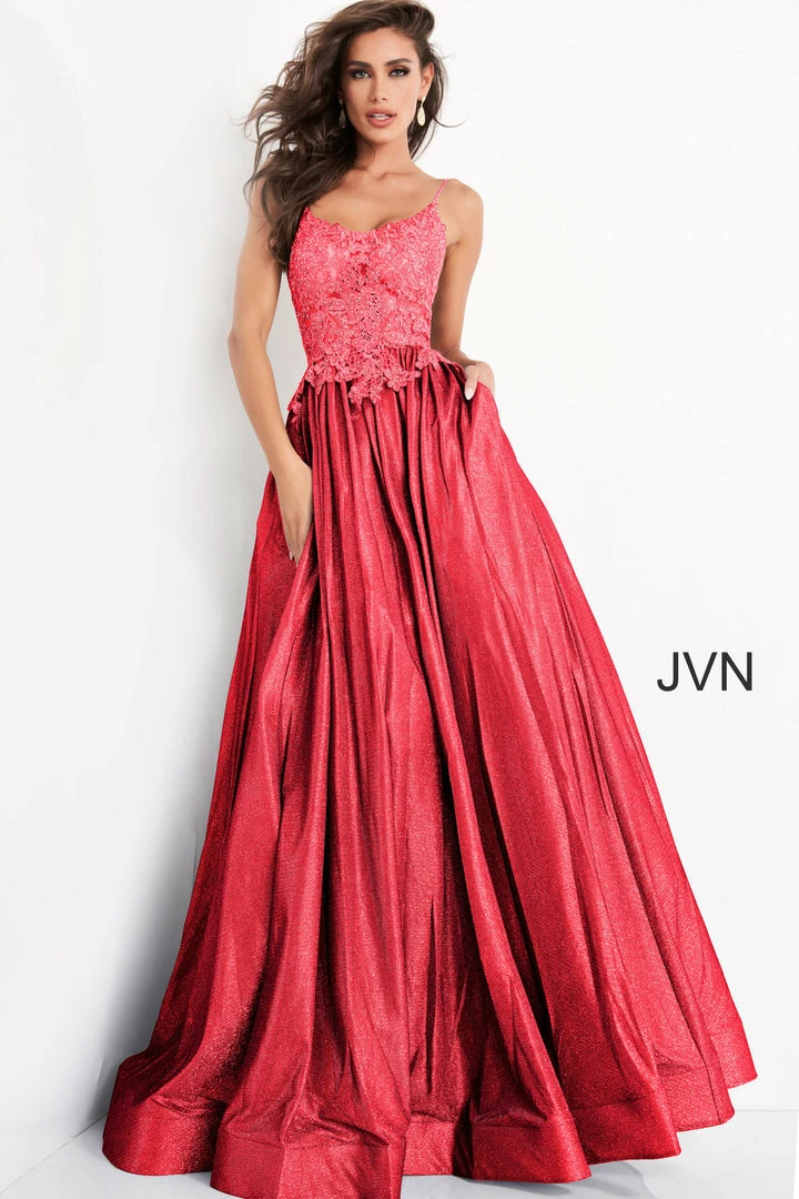JVN By Jovani Jovani JVN 03038 Sheer Lace Bodice Shimmer Iridescent Prom Dress Ball Gown Ballgown Dresses 4 JVN By Jovani Jovani JVN 03038 Sheer Lace Bodice Shimmer Iridescent Prom Dress Ball Gown Ballgown Dresses