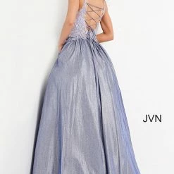 JVN By Jovani Jovani JVN 03038 Sheer Lace Bodice Shimmer Iridescent Prom Dress Ball Gown Ballgown Dresses 13 JVN By Jovani Jovani JVN 03038 Sheer Lace Bodice Shimmer Iridescent Prom Dress Ball Gown Ballgown Dresses