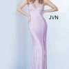 JVN By Jovani Jovani JVN03063 Fitted Iridescent Shimmer Embellished Prom Dress Slit Long Fitted Backless Dresses