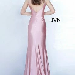 JVN By Jovani Jovani JVN03104 Ruched Satin Prom Dress Evening Gown Cowl Neck Gown Backless Dresses 12 JVN By Jovani Jovani JVN03104 Ruched Satin Prom Dress Evening Gown Cowl Neck Gown Backless Dresses