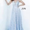 In Stock Jovani JVN03111 Size 6 Ivory Metallic Lace Prom Dress Wedding A Line Evening Gown JVN 03111 Ballgown Dresses