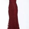 In Stock Jovani JVN03112 Long Fitted Size 10 Burgundy Lace Prom Dress Evening Gown V Neck 1 In Stock Jovani JVN03112 Long Fitted Size 10 Burgundy Lace Prom Dress Evening Gown V Neck