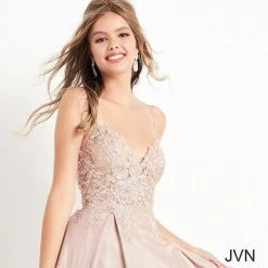 JVN By Jovani Jovani JVN04010 Short Fit And Flare Shimmer Cocktail Dress Homecoming Dress Sheer 12 JVN By Jovani Jovani JVN04010 Short Fit And Flare Shimmer Cocktail Dress Homecoming Dress Sheer