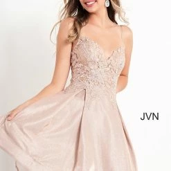JVN By Jovani Jovani JVN04010 Short Fit And Flare Shimmer Cocktail Dress Homecoming Dress Sheer 10 JVN By Jovani Jovani JVN04010 Short Fit And Flare Shimmer Cocktail Dress Homecoming Dress Sheer