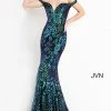 JVN By Jovani Mermaid Dresses Jovani JVN04515 Long Fitted Sequin Prom Dress Off The Shoulder Mermaid Pageant Black Multi 1 JVN By Jovani Mermaid Dresses Jovani JVN04515 Long Fitted Sequin Prom Dress Off The Shoulder Mermaid Pageant Black Multi