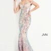 In Stock Jovani JVN04515 Size 8 Ivory Long Fitted Sequin Prom Dress Off The Shoulder Mermaid Pageant Mermaid Dresses 1 In Stock Jovani JVN04515 Size 8 Ivory Long Fitted Sequin Prom Dress Off The Shoulder Mermaid Pageant Mermaid Dresses