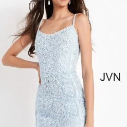 JVN By Jovani Jovani JVN04527 Short Fitted Lace Cocktail Dress Formal Embellished Gown 24 JVN By Jovani Jovani JVN04527 Short Fitted Lace Cocktail Dress Formal Embellished Gown