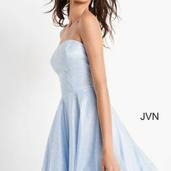 JVN By Jovani Jovani JVN04640 Short Fit & Flare Glitter Homecoming Dress Cocktail Shimmer 10 JVN By Jovani Jovani JVN04640 Short Fit & Flare Glitter Homecoming Dress Cocktail Shimmer
