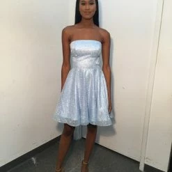 JVN By Jovani Jovani JVN04640 Short Fit & Flare Glitter Homecoming Dress Cocktail Shimmer 13 JVN By Jovani Jovani JVN04640 Short Fit & Flare Glitter Homecoming Dress Cocktail Shimmer