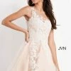 JVN By Jovani Jovani JVN04705 One Shoulder Short Fit And Flare Cocktail Dress Homecoming Dress