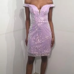 JVN By Jovani Sequin Dresses Jovani JVN05251 Short Fitted Sequin Off The Shoulder Cocktail Dress JVN 05251 28 JVN By Jovani Sequin Dresses Jovani JVN05251 Short Fitted Sequin Off The Shoulder Cocktail Dress JVN 05251