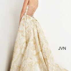 Discontinued Jovani JVN05738 V Neckline Open Back Corset Prom Dress Ball Gown Evening Dress Ballgown Dresses