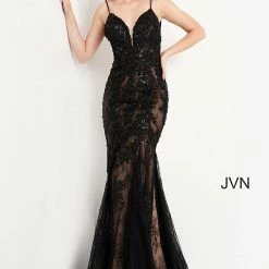 In Stock Mermaid Dresses Jovani JVN06475 Size 6, 12 Long Fitted Lace Mermaid Prom Dress Sheer Corset Backless Gown 14 In Stock Mermaid Dresses Jovani JVN06475 Size 6, 12 Long Fitted Lace Mermaid Prom Dress Sheer Corset Backless Gown
