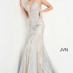 In Stock Mermaid Dresses Jovani JVN06475 Size 6, 12 Long Fitted Lace Mermaid Prom Dress Sheer Corset Backless Gown 15 In Stock Mermaid Dresses Jovani JVN06475 Size 6, 12 Long Fitted Lace Mermaid Prom Dress Sheer Corset Backless Gown