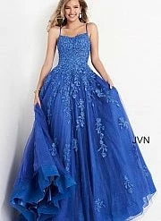 JVN By Jovani Ballgown Dresses Jovani JVN06644 Long Lace Ball Gown Prom Dress Corset Sheer Pageant Gown