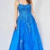 JVN By Jovani Ballgown Dresses Jovani JVN06644 Long Lace Ball Gown Prom Dress Corset Sheer Pageant Gown