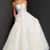 JVN By Jovani JVN08417 Lace Prom Dress Strapless Sweetheart Neckline Corset Bodice A Line Ballgown Dresses