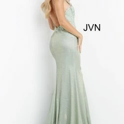 In Stock Jovani JVN08492 Size 6 Long Shimmer Prom Dress Pageant Backless Gown Embellished Backless Dresses