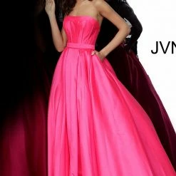 In Stock Ballgown Dresses Jovani JVN1080 Size 10 Long Pleated Ballgown Pockets Prom Dress Formal Evening Gown