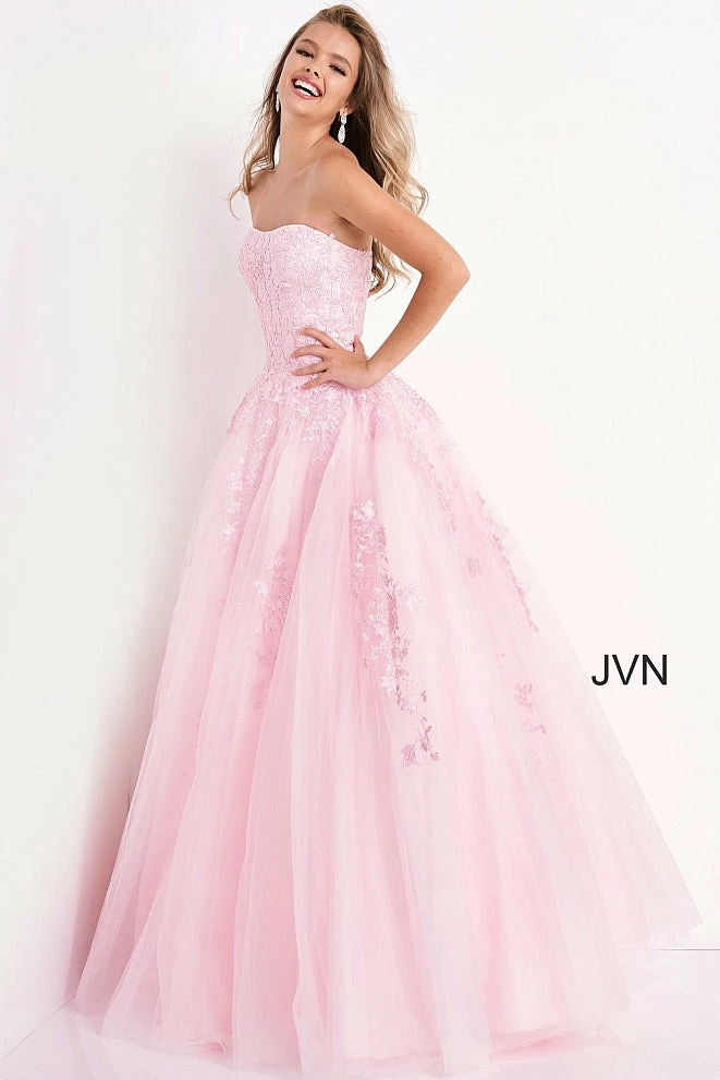 JVN By Jovani Jovani JVN1831 Long Embroidered Tulle Ball Gown Prom Dress Wedding Dress 7 JVN By Jovani Jovani JVN1831 Long Embroidered Tulle Ball Gown Prom Dress Wedding Dress