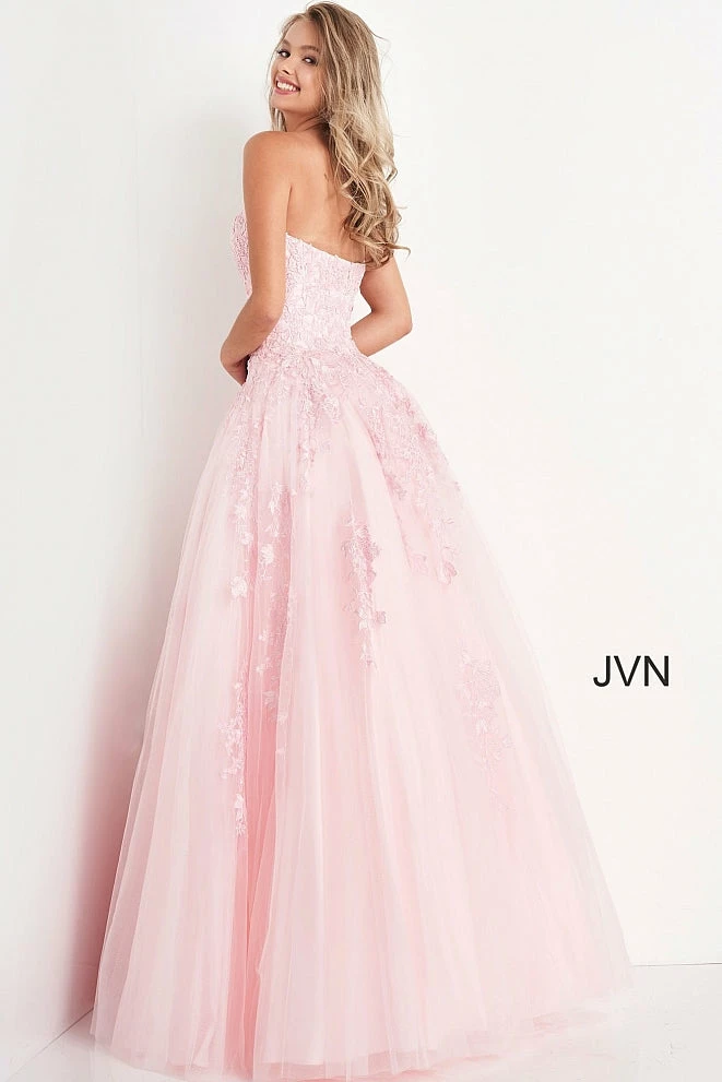 JVN By Jovani Jovani JVN1831 Long Embroidered Tulle Ball Gown Prom Dress Wedding Dress 8 JVN By Jovani Jovani JVN1831 Long Embroidered Tulle Ball Gown Prom Dress Wedding Dress