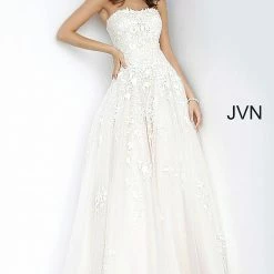 JVN By Jovani Jovani JVN1831 Long Embroidered Tulle Ball Gown Prom Dress Wedding Dress 24 JVN By Jovani Jovani JVN1831 Long Embroidered Tulle Ball Gown Prom Dress Wedding Dress