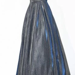 Discontinued Jovani JVN2172 Iridescent Shimmer Ball Gown Prom Dress Pockets Plunging Neckline Ballgown Dresses