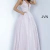 Discontinued Jovani JVN2172 Iridescent Shimmer Ball Gown Prom Dress Pockets Plunging Neckline Ballgown Dresses