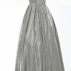 Discontinued Jovani JVN2172 Iridescent Shimmer Ball Gown Prom Dress Pockets Plunging Neckline Ballgown Dresses