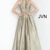 In Stock Jovani JVN2368 Size 14 Metallic A Line Prom Dress Pockets Ballgown High Neckline
