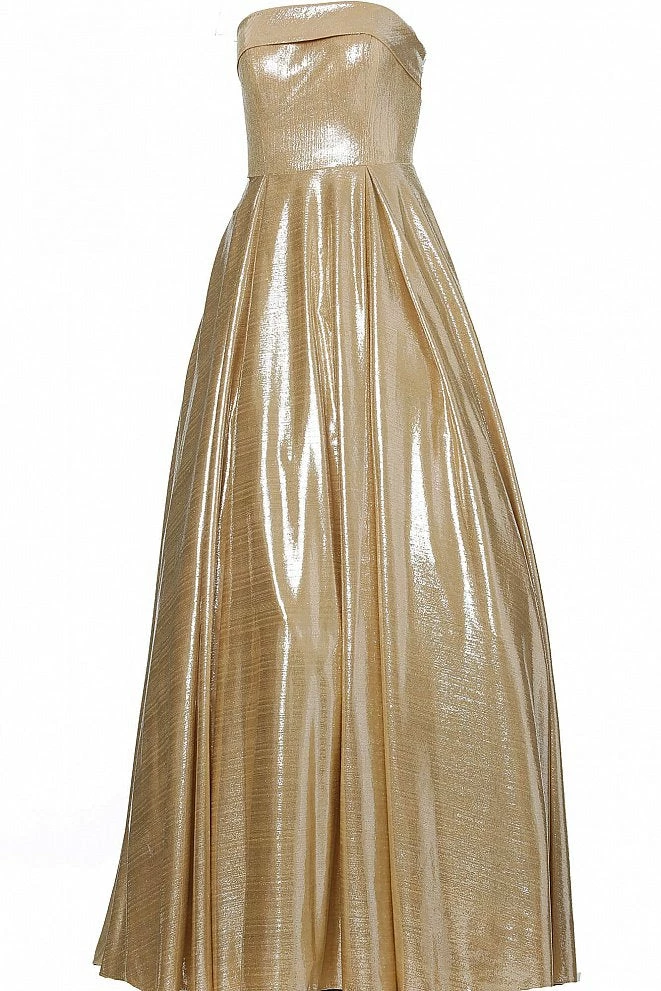 In Stock Jovani JVN2392 Size 10 Metallic Gold Ballgown Shimmer Prom Dress Iridescent Gown 3 In Stock Jovani JVN2392 Size 10 Metallic Gold Ballgown Shimmer Prom Dress Iridescent Gown