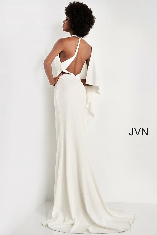 JVN By Jovani JVN2516 Asymmetrical Neckline One Shoulder Bow Prom Dress Pageant Gown 10 JVN By Jovani JVN2516 Asymmetrical Neckline One Shoulder Bow Prom Dress Pageant Gown