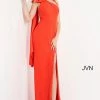 JVN By Jovani JVN2516 Asymmetrical Neckline One Shoulder Bow Prom Dress Pageant Gown