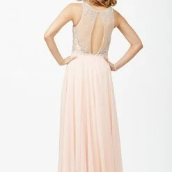 In Stock Jovani JVN27809 Periwinkle Size 0 Long A Line Formal Dress Embellished Bodice