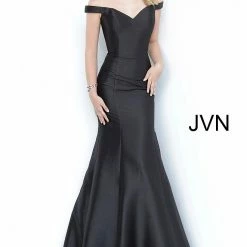 JVN By Jovani Mermaid Dresses Jovani JVN3245 Mermaid Prom Dress Off The Shoulder Evening Gown Mikado