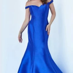 JVN By Jovani Mermaid Dresses Jovani JVN3245 Mermaid Prom Dress Off The Shoulder Evening Gown Mikado