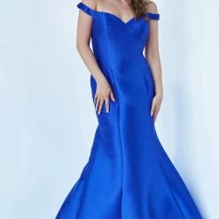 JVN By Jovani Mermaid Dresses Jovani JVN3245 Mermaid Prom Dress Off The Shoulder Evening Gown Mikado