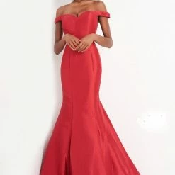 JVN By Jovani Mermaid Dresses Jovani JVN3245 Mermaid Prom Dress Off The Shoulder Evening Gown Mikado