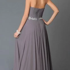 In Stock Jovani JVN33470 Black Size 0 Prom Dress Pageant Gown Long Chiffon Plunging Neckline