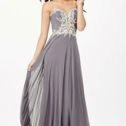 In Stock Jovani JVN33470 Black Size 0 Prom Dress Pageant Gown Long Chiffon Plunging Neckline