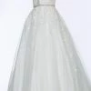 In Stock Jovani JVN3388 Size 12 Off White Lace Ballgown Prom Dress V Neck Embellished Open Back