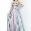 In Stock Jovani JVN 3775 Size 2 Purple Shimmer Prom Dress Slit Sweetheart Neckline Gown