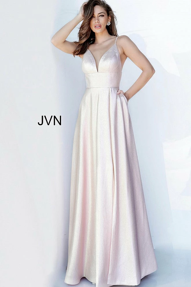 In Stock Long Sleeve Dresses Jovani JVN 3781 Size 10 Long Iridescent Blush Shimmer Prom Dress Pageant Gown 3 In Stock Long Sleeve Dresses Jovani JVN 3781 Size 10 Long Iridescent Blush Shimmer Prom Dress Pageant Gown