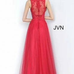 Discontinued Ballgown Dresses Jovani JVN3896 Long Tulle Prom Dress Ball Gown Embroidered Sheer High Neckline 10 Discontinued Ballgown Dresses Jovani JVN3896 Long Tulle Prom Dress Ball Gown Embroidered Sheer High Neckline