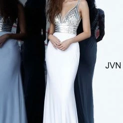 In Stock Jovani JVN4240 Long Fitted Size 2 Black Sequin Embellished Prom Dress Crystal Gown