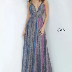 Discontinued Jovani JVN4280 Long Iridescent Shimmer Prom Dress Open Back V Neckline 11 Discontinued Jovani JVN4280 Long Iridescent Shimmer Prom Dress Open Back V Neckline