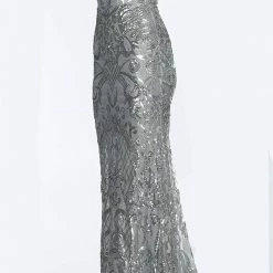 Discontinued Long Sleeve Dresses Jovani JVN4296 Off The Shoulder Prom Dress Sequin Evening Gown Mermaid Pageant Dress