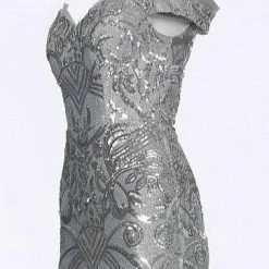 Discontinued Long Sleeve Dresses Jovani JVN4296 Off The Shoulder Prom Dress Sequin Evening Gown Mermaid Pageant Dress