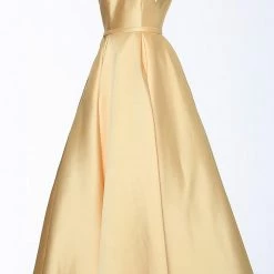 JVN By Jovani Jovani JVN4355 Long Pleated Ballgown One Shoulder Prom Dress Pockets Bow 18 JVN By Jovani Jovani JVN4355 Long Pleated Ballgown One Shoulder Prom Dress Pockets Bow